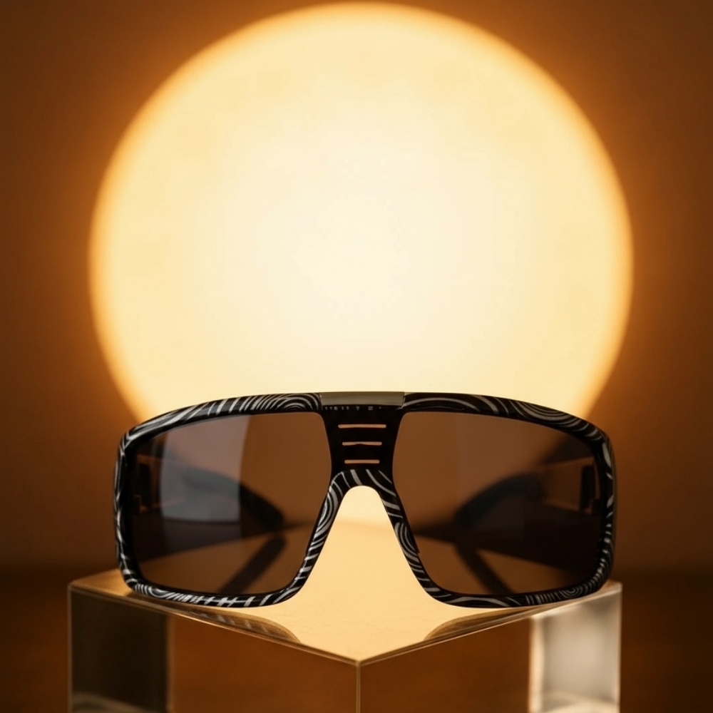 DUBERY Stylish Black Patterned Men's Sunglasses